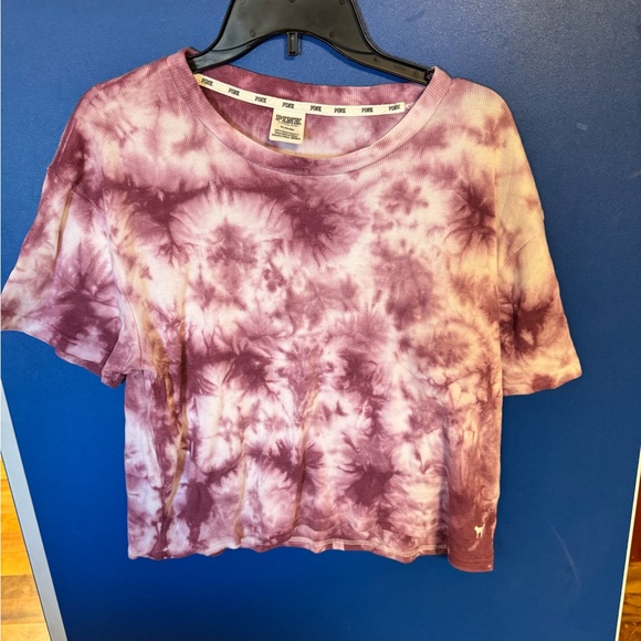 Pink Victoria's Secret Tie-Dye T-Shirt - Picture 1 of 3